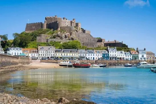 Gorey Harbour with Mont Orgueil Castle, Jersey